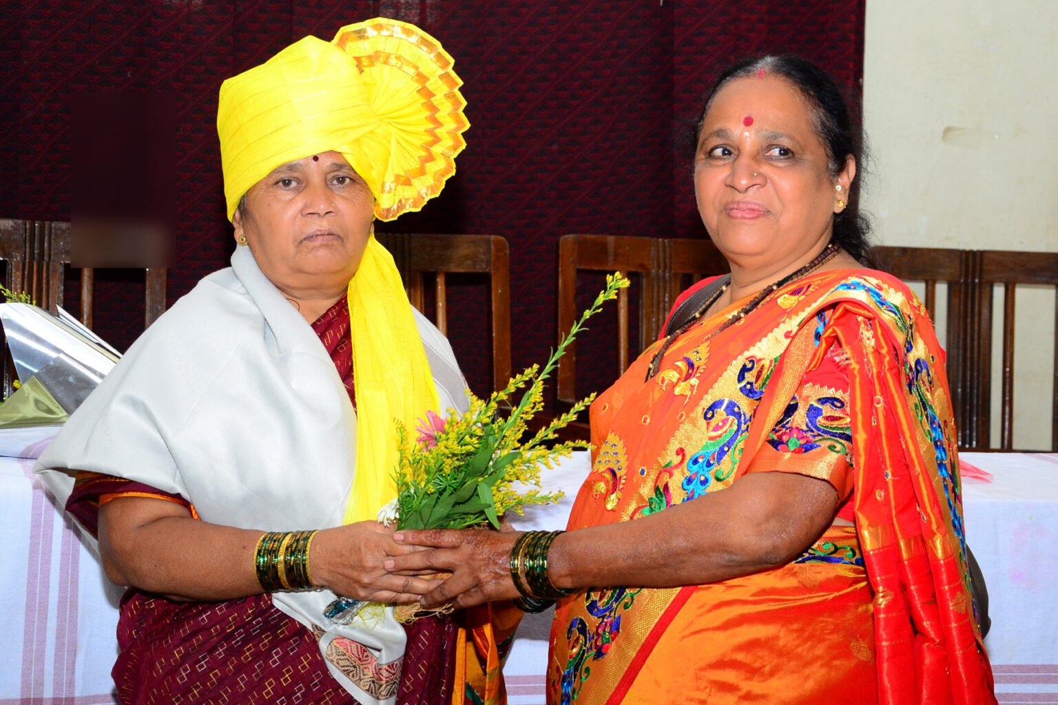 Award ceremony for Zilla Parishad staff.